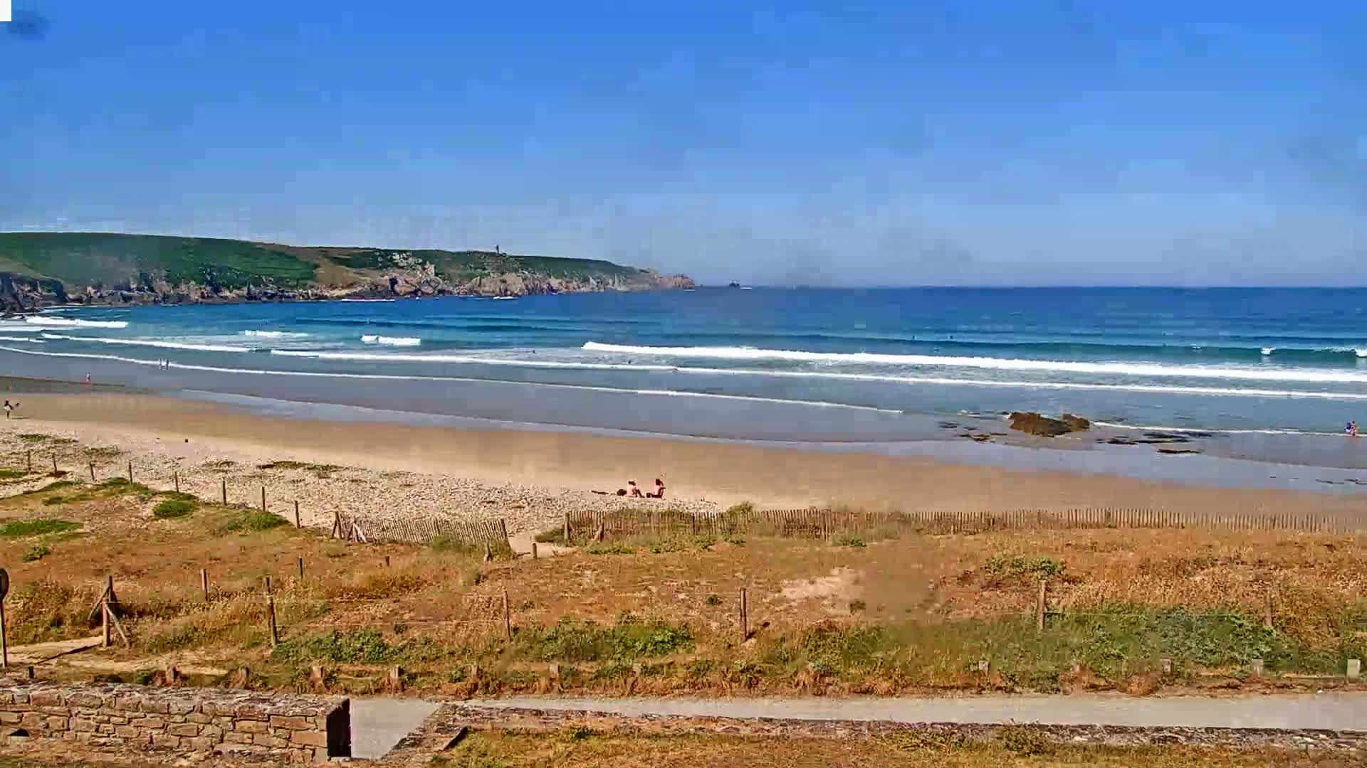 Plage de Baie des Trepasses Beach (Bay of Dead) Live Cam - Quimper, Finistère, Bretagne, France