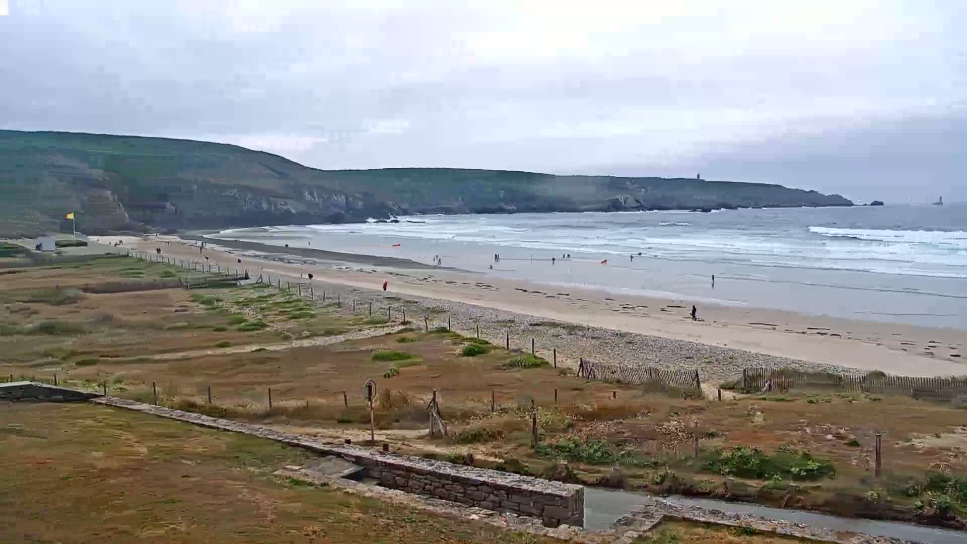 Plage de Baie des Trepasses Beach (Bay of Dead) Live Cam - Quimper, Finistère, Bretagne, France
