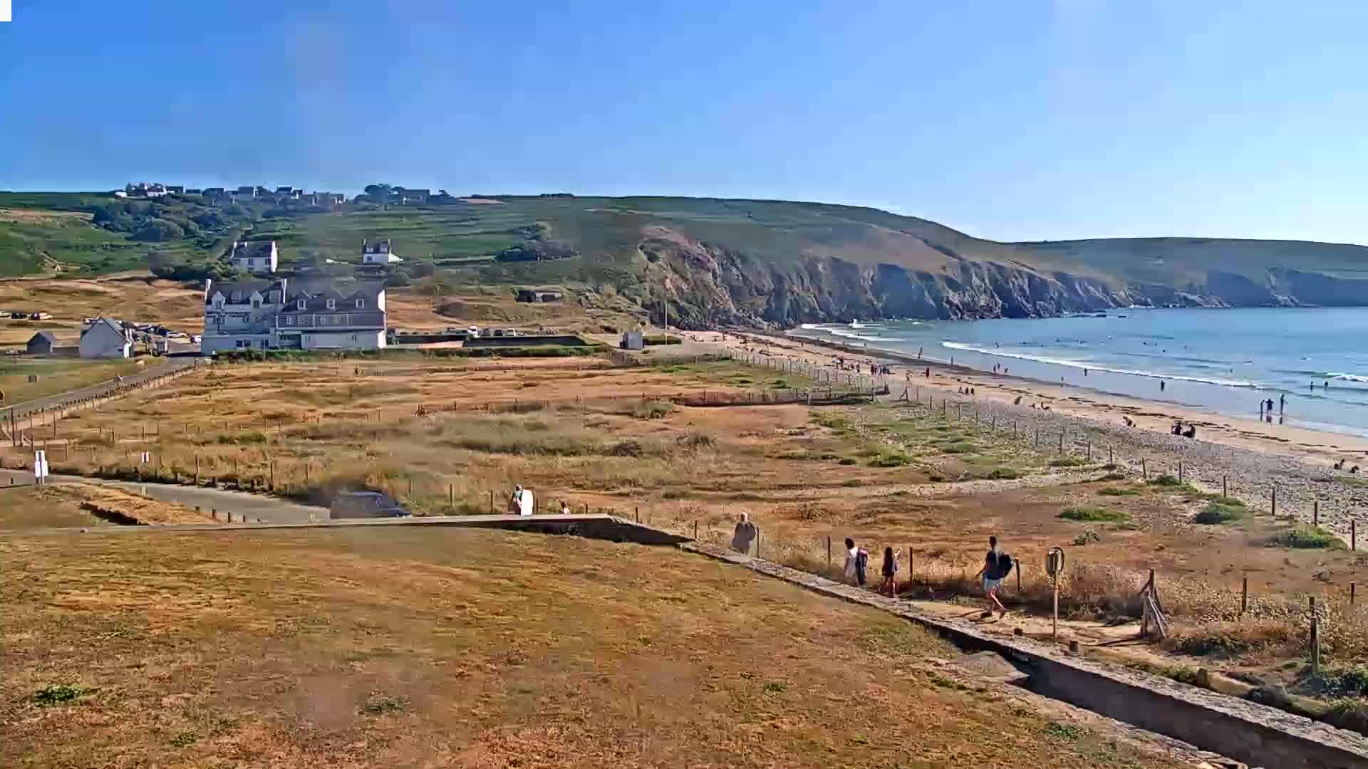 Plage de Baie des Trepasses Beach (Bay of Dead) Live Cam - Quimper, Finistère, Bretagne, France