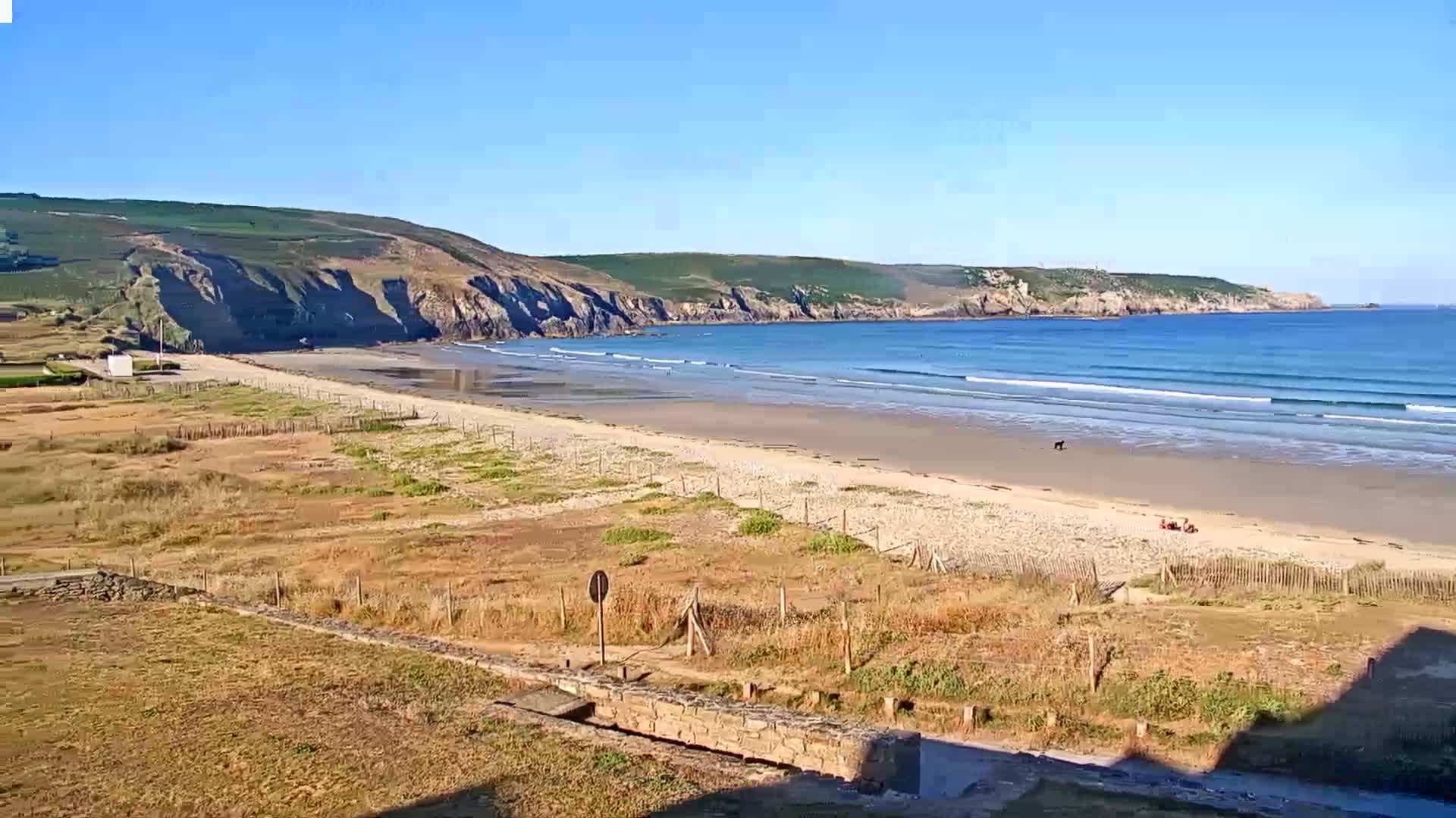 Plage de Baie des Trepasses Beach (Bay of Dead) Live Cam - Quimper, Finistère, Bretagne, France