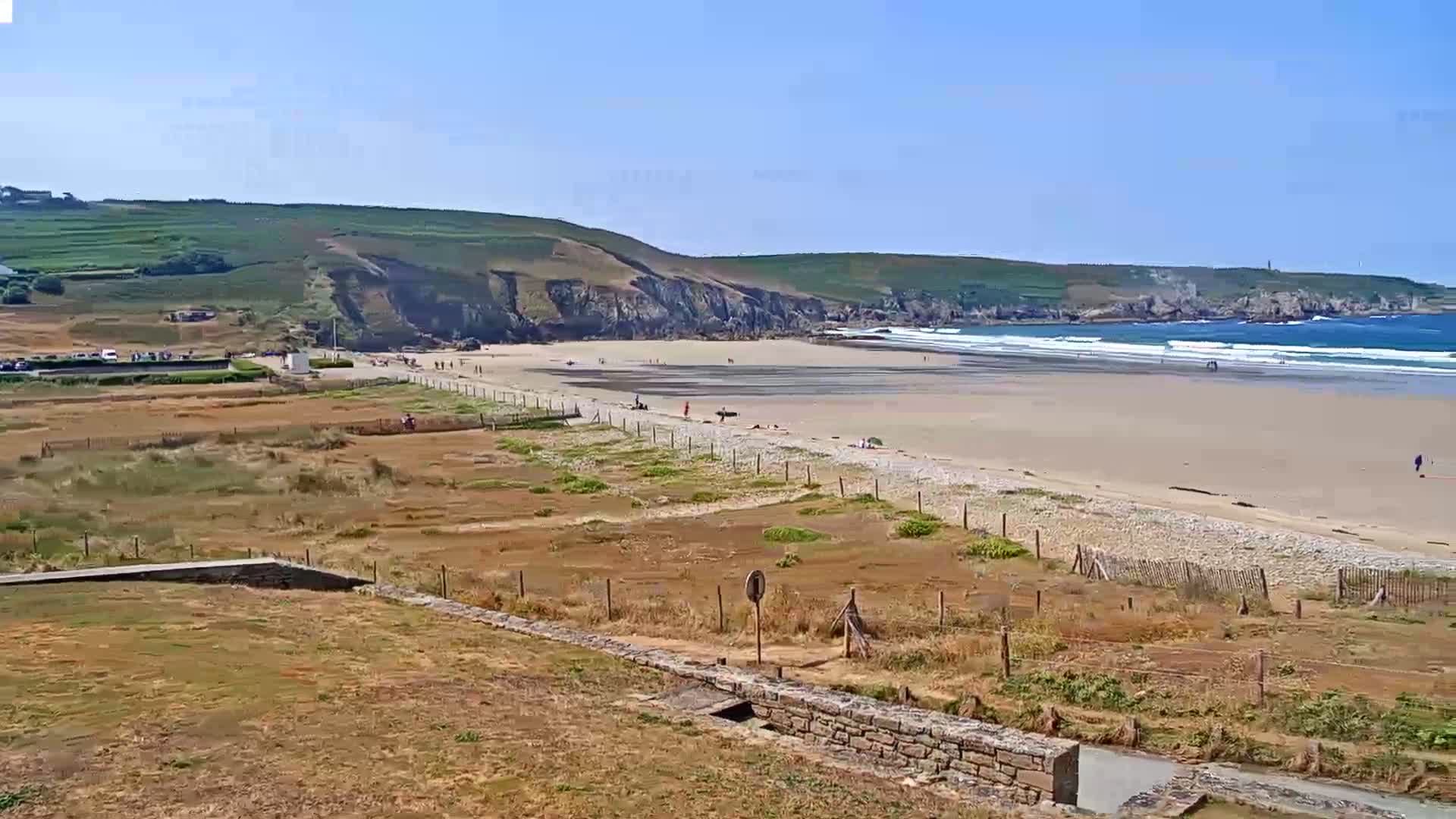 Plage de Baie des Trepasses Beach (Bay of Dead) Live Cam - Quimper, Finistère, Bretagne, France