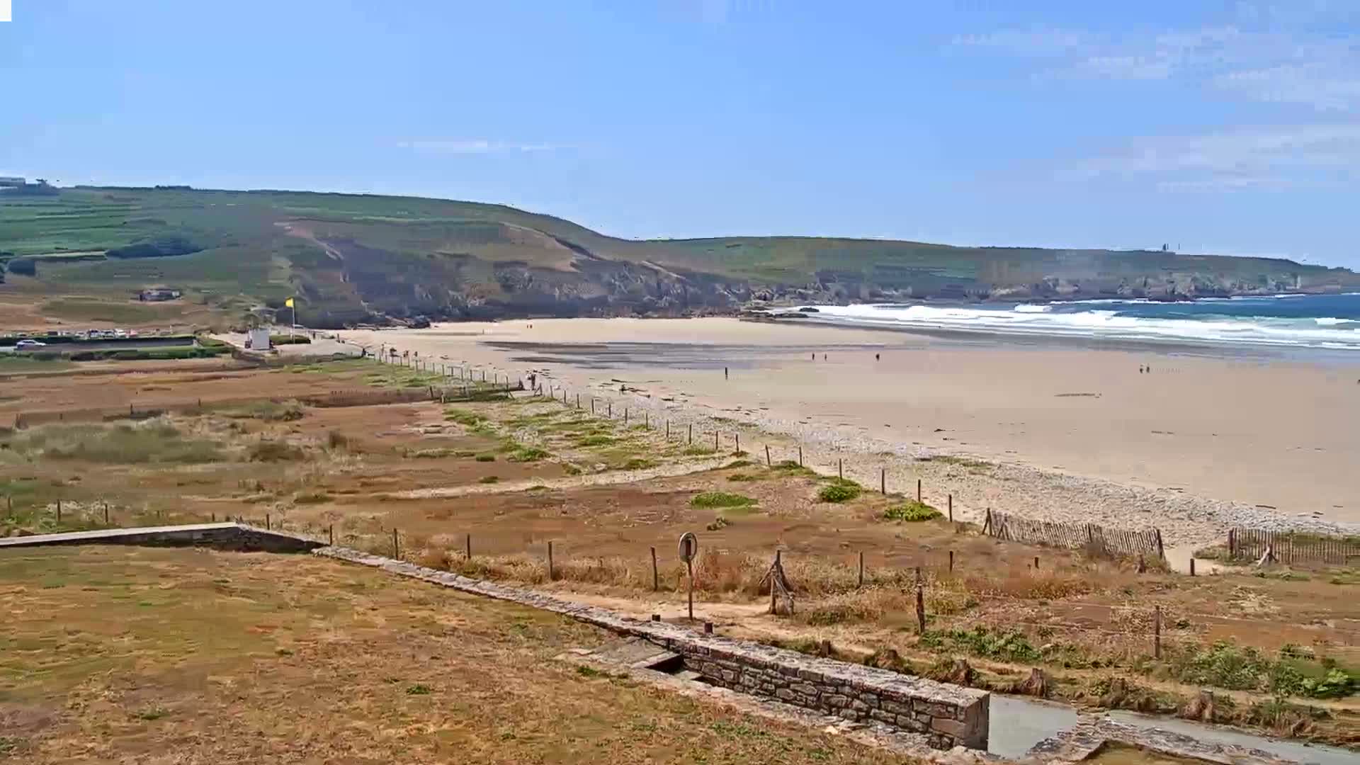 Plage de Baie des Trepasses Beach (Bay of Dead) Live Cam - Quimper, Finistère, Bretagne, France