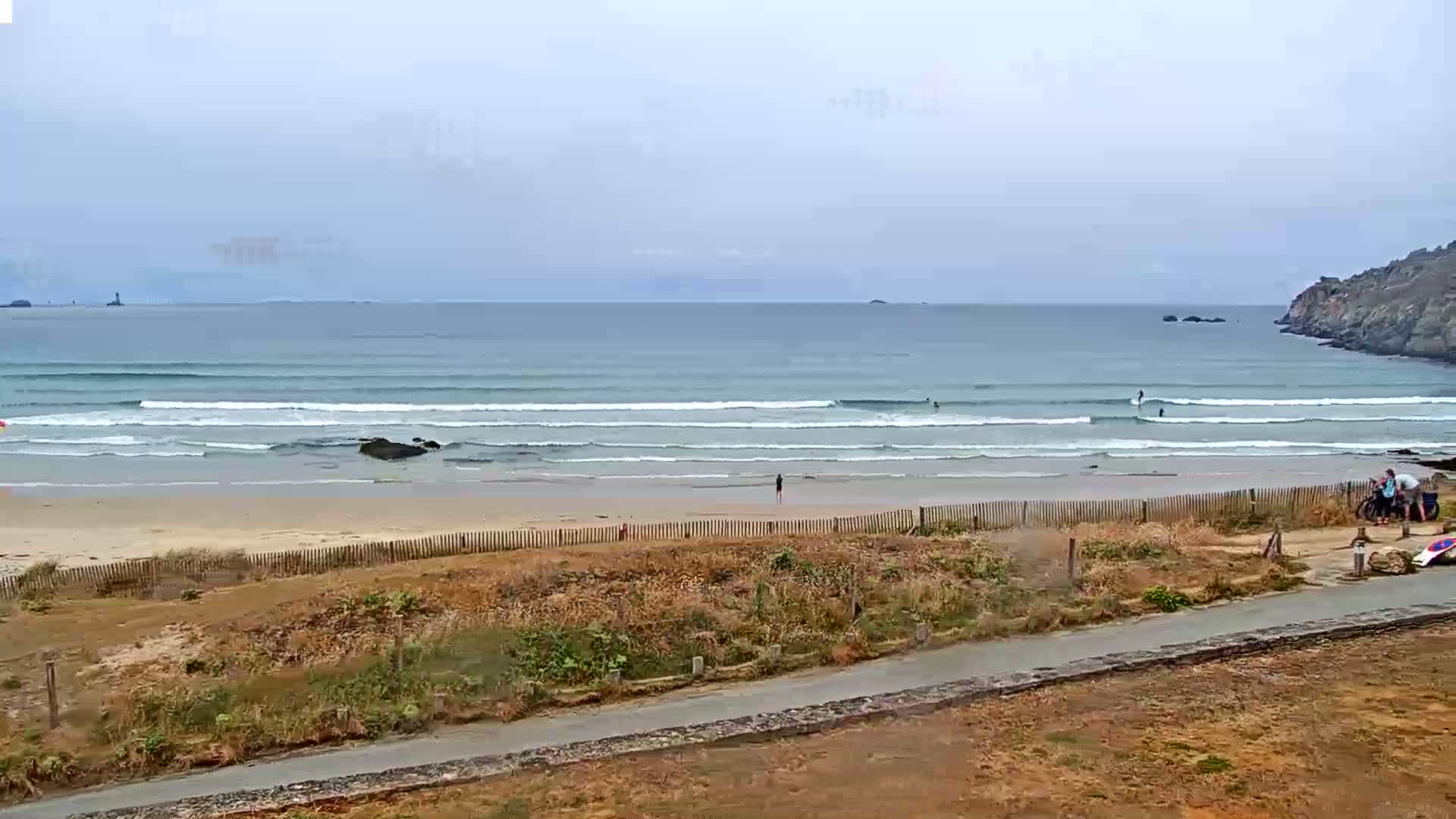 Plage de Baie des Trepasses Beach (Bay of Dead) Live Cam - Quimper, Finistère, Bretagne, France