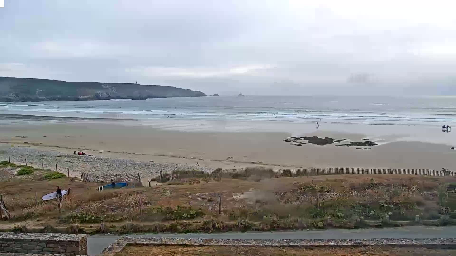 Plage de Baie des Trepasses Beach (Bay of Dead) Live Cam - Quimper, Finistère, Bretagne, France