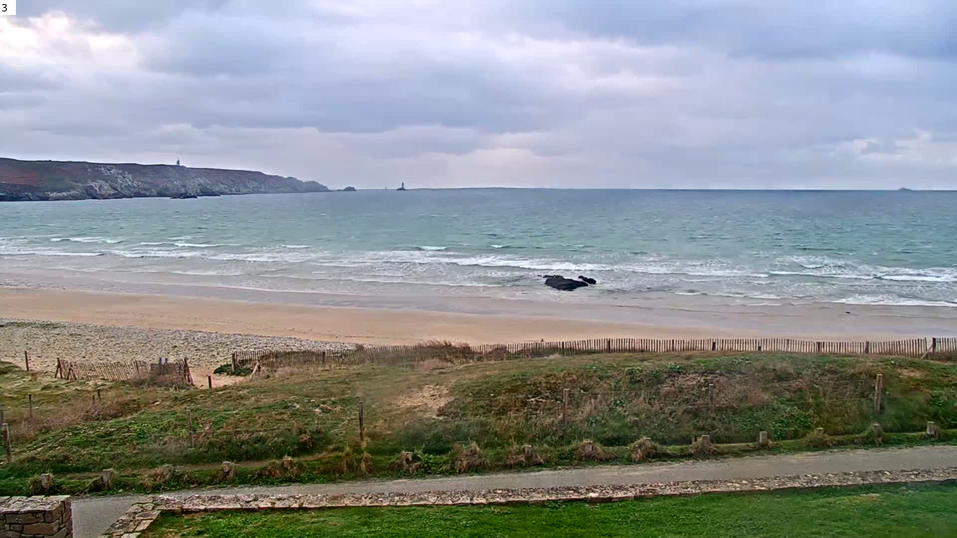 Plage de Baie des Trepasses Beach (Bay of Dead) Live Cam - Quimper, Finistère, Bretagne, France