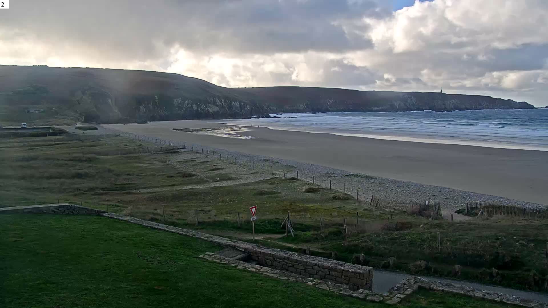 Plage de Baie des Trepasses Beach (Bay of Dead) Live Cam - Quimper, Finistère, Bretagne, France