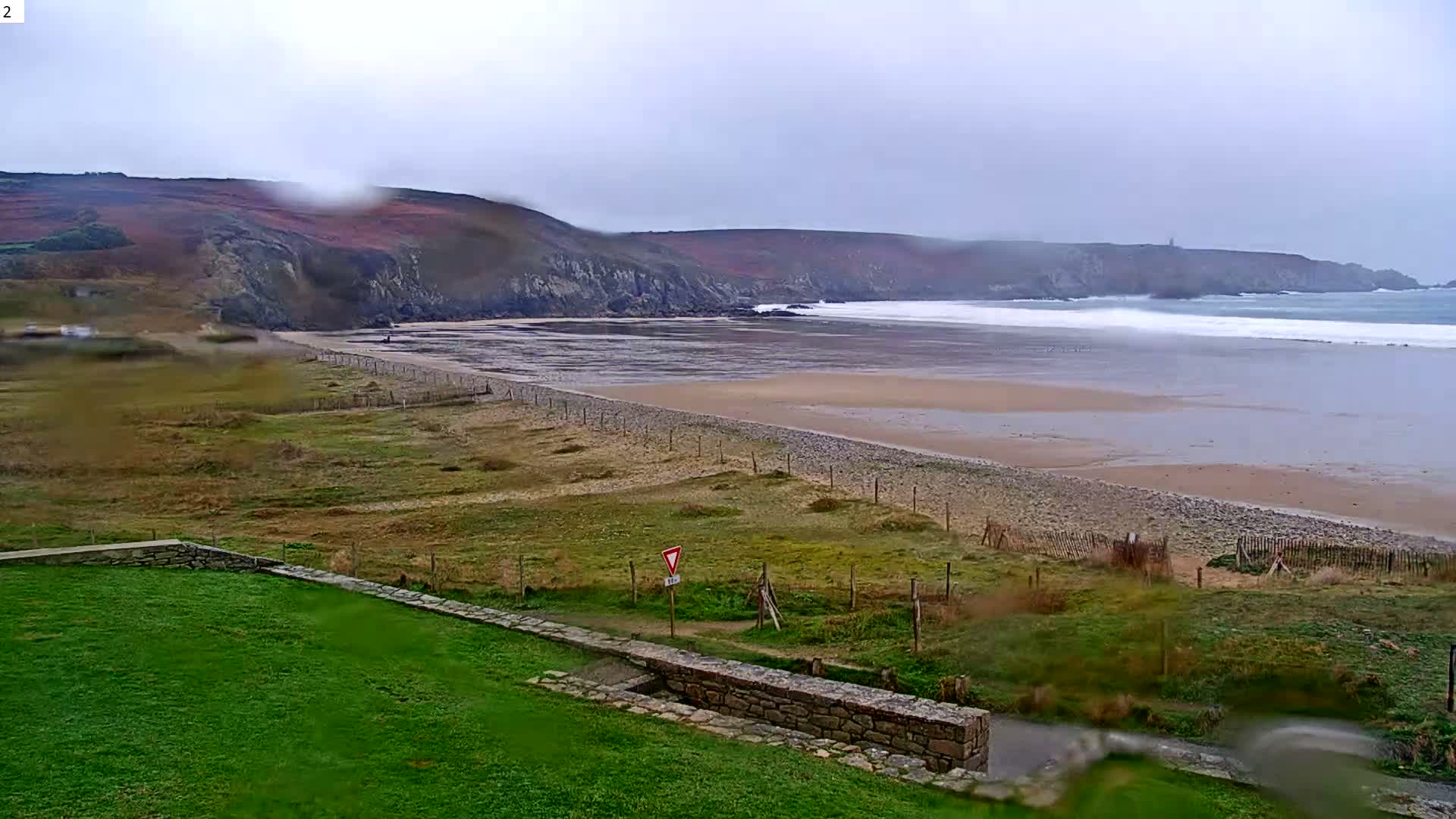 Plage de Baie des Trepasses Beach (Bay of Dead) Live Cam - Quimper, Finistère, Bretagne, France
