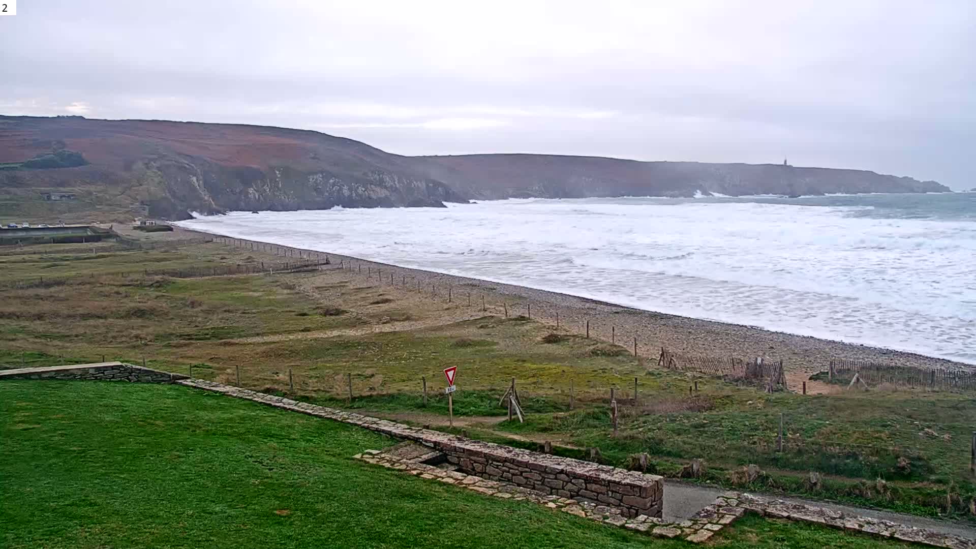 Plage de Baie des Trepasses Beach (Bay of Dead) Live Cam - Quimper, Finistère, Bretagne, France