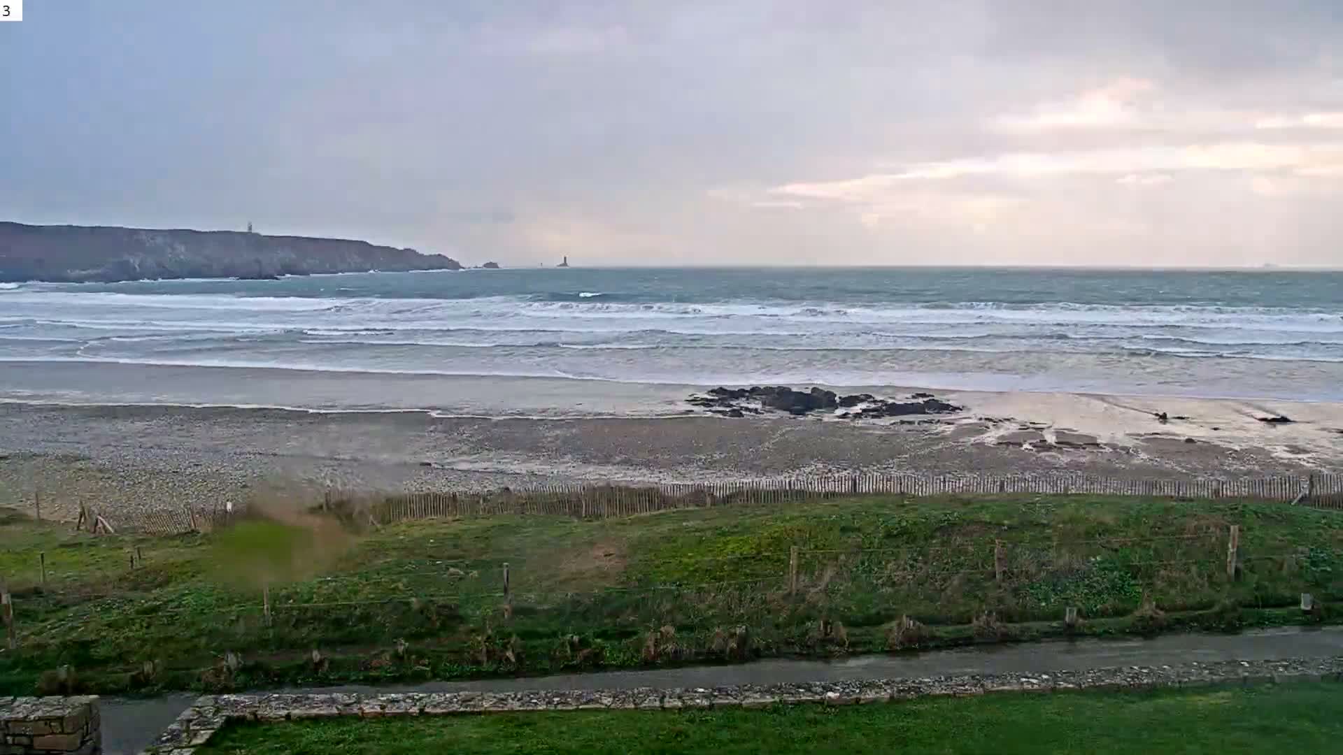 Plage de Baie des Trepasses Beach (Bay of Dead) Live Cam - Quimper, Finistère, Bretagne, France