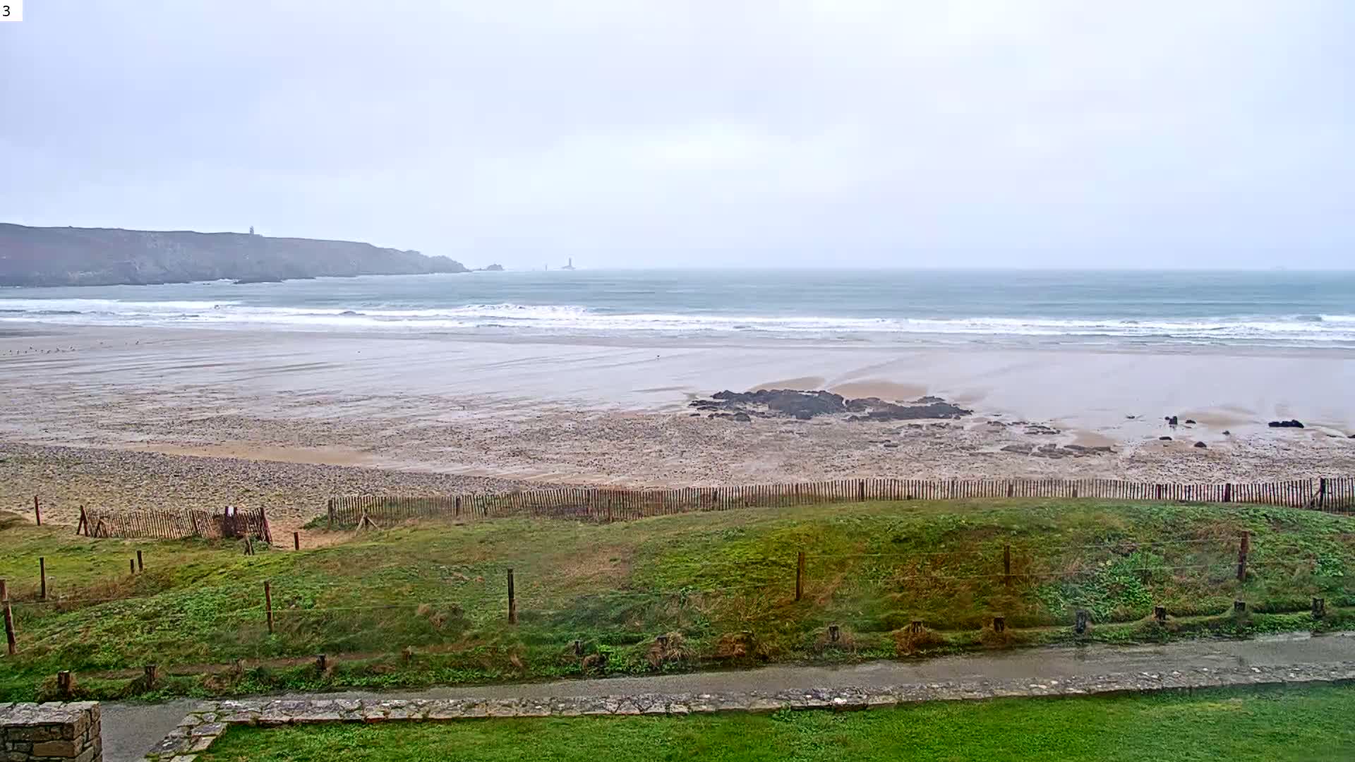 Plage de Baie des Trepasses Beach (Bay of Dead) Live Cam - Quimper, Finistère, Bretagne, France