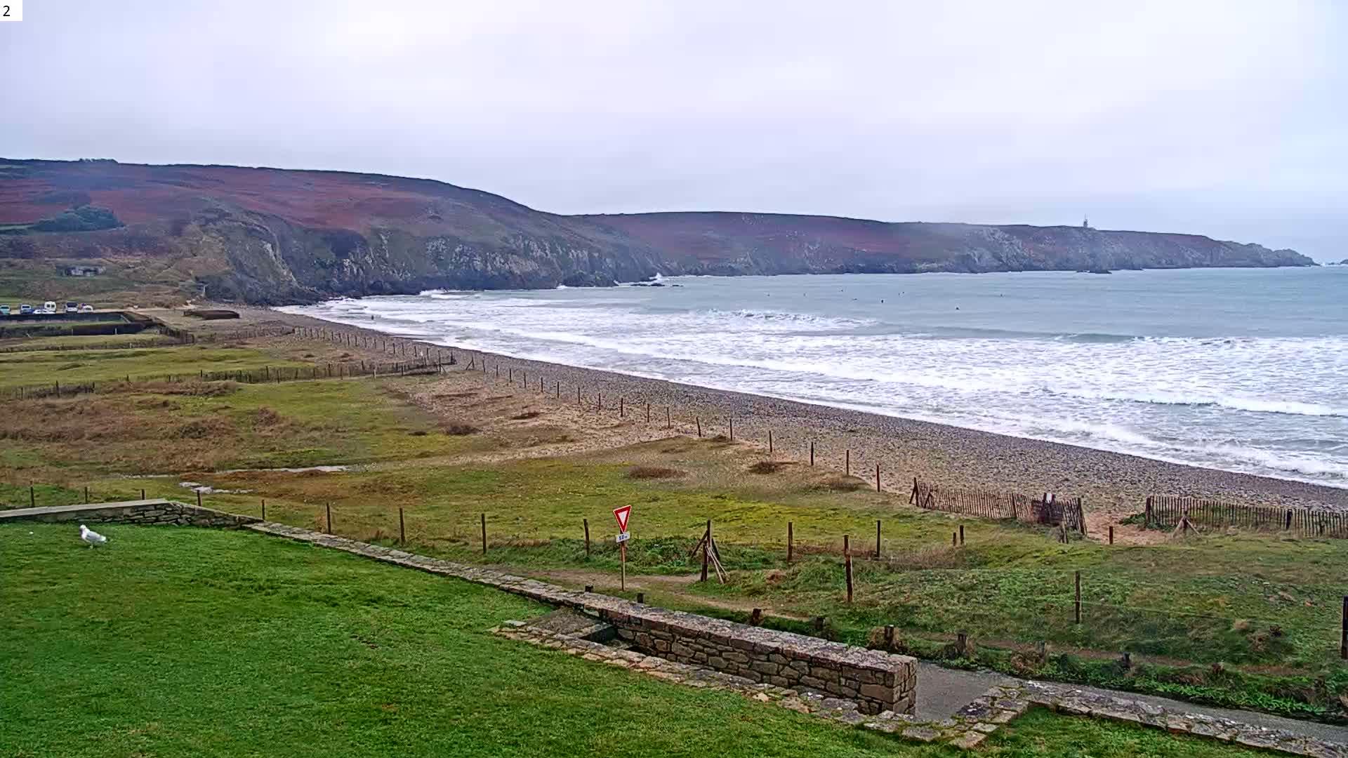 Plage de Baie des Trepasses Beach (Bay of Dead) Live Cam - Quimper, Finistère, Bretagne, France