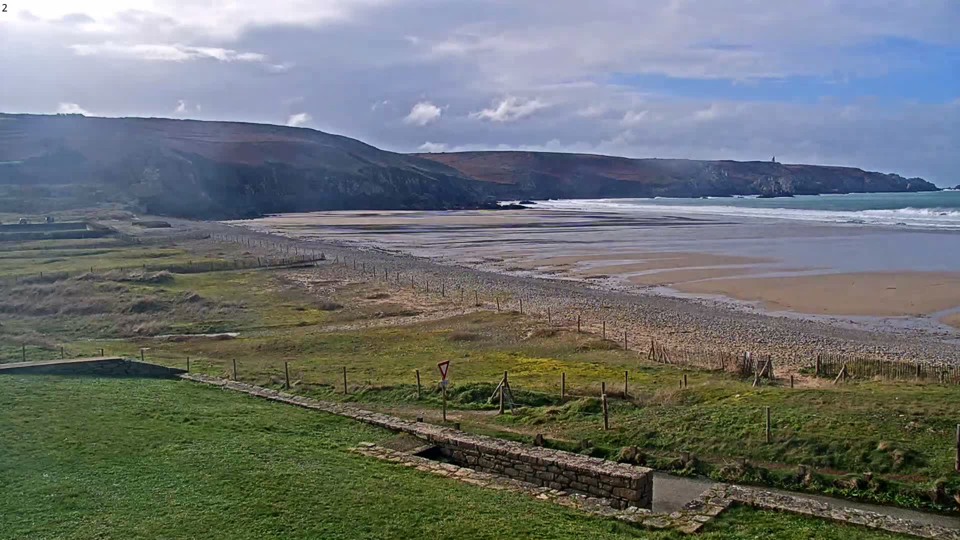 Plage de Baie des Trepasses Beach (Bay of Dead) Live Cam - Quimper, Finistère, Bretagne, France