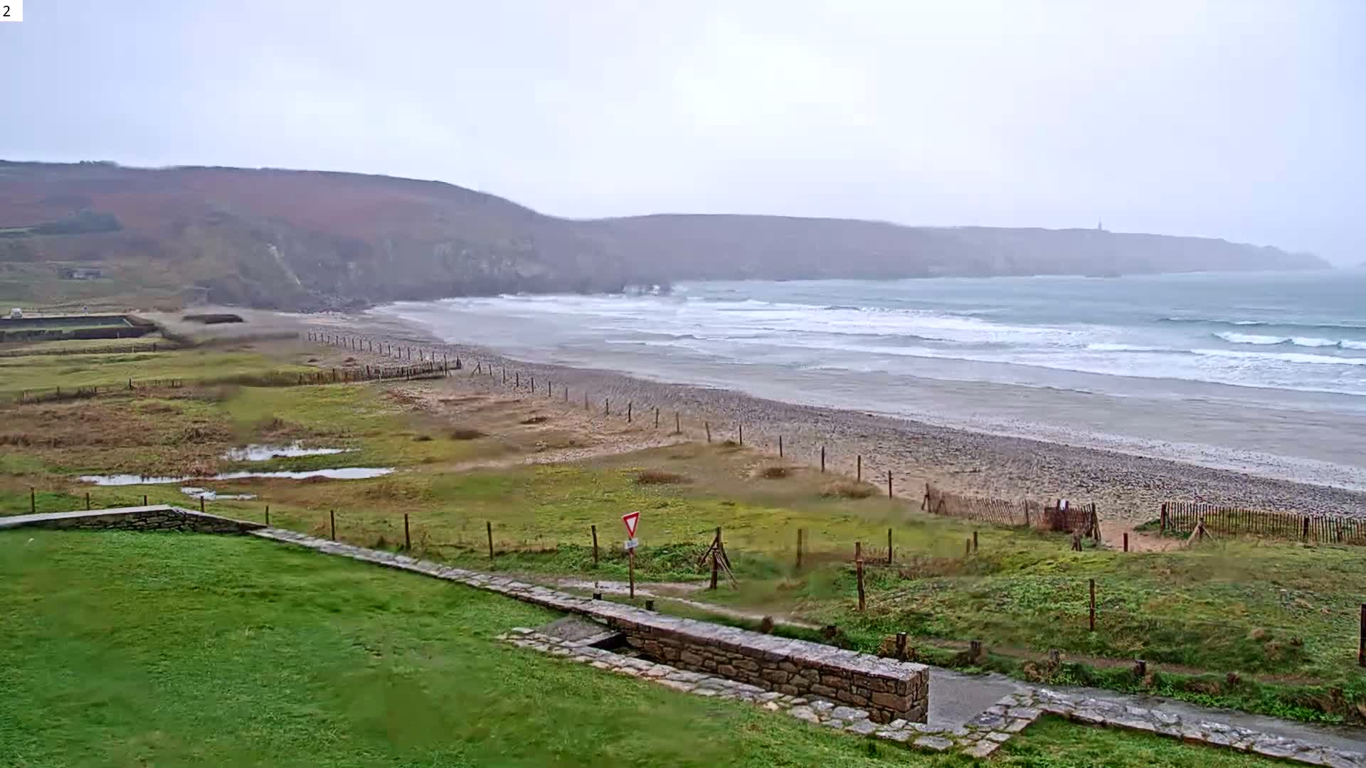 Plage de Baie des Trepasses Beach (Bay of Dead) Live Cam - Quimper, Finistère, Bretagne, France