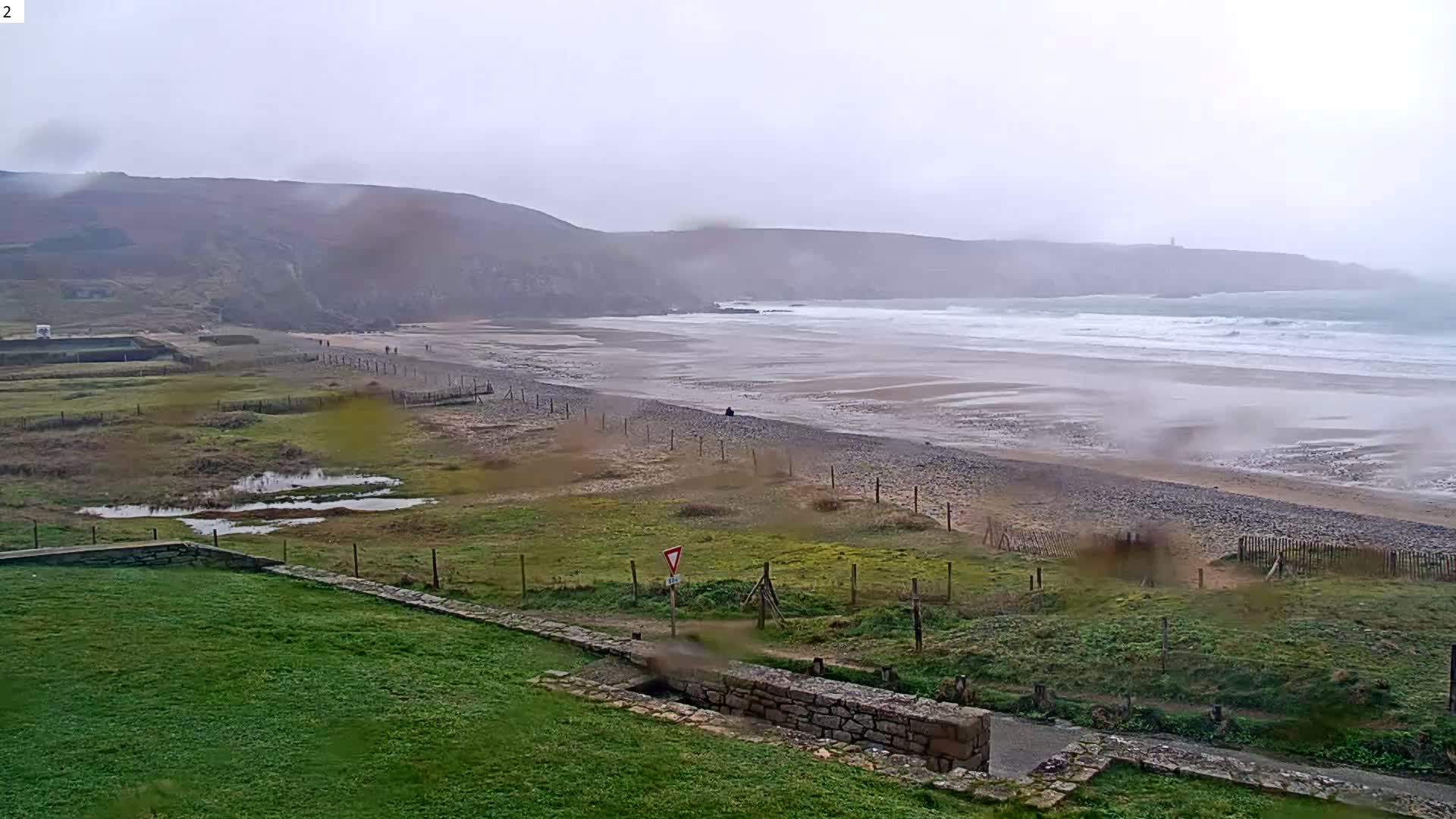 Plage de Baie des Trepasses Beach (Bay of Dead) Live Cam - Quimper, Finistère, Bretagne, France