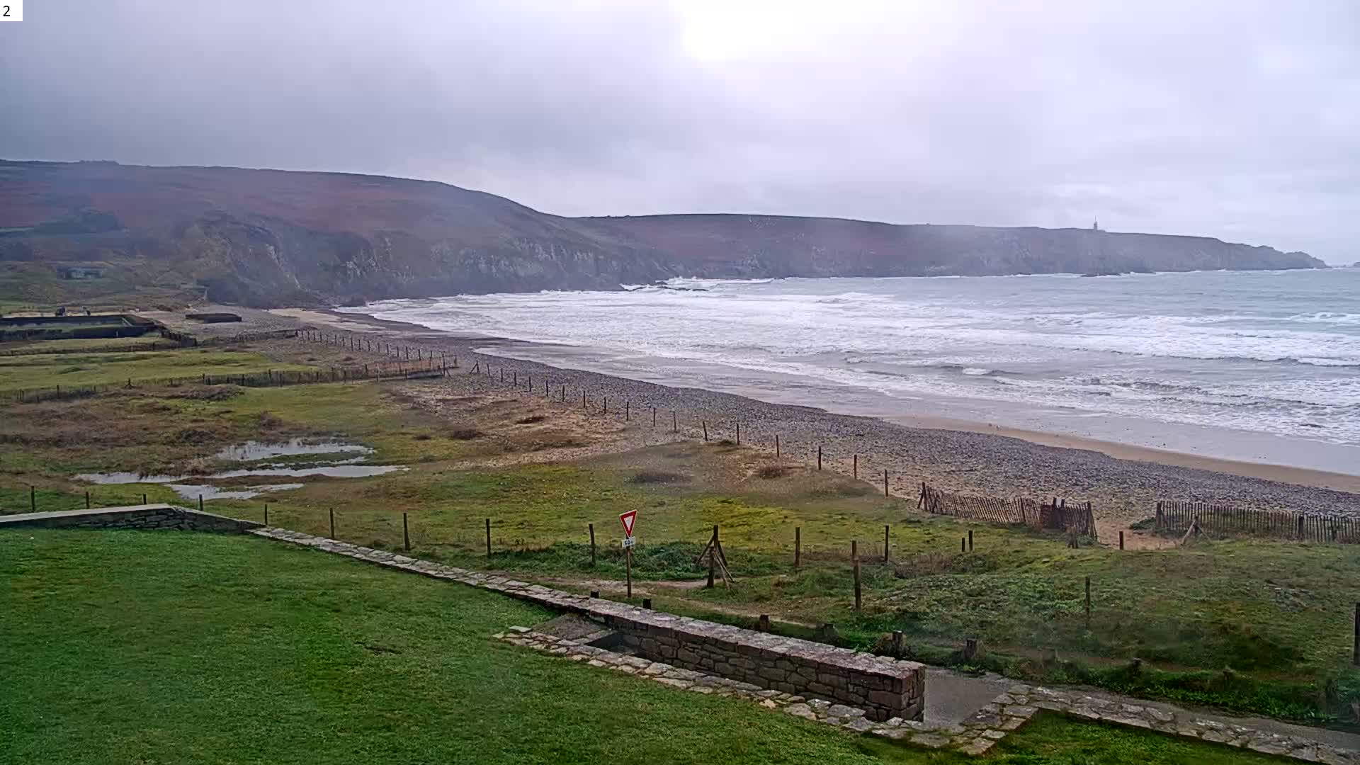 Plage de Baie des Trepasses Beach (Bay of Dead) Live Cam - Quimper, Finistère, Bretagne, France