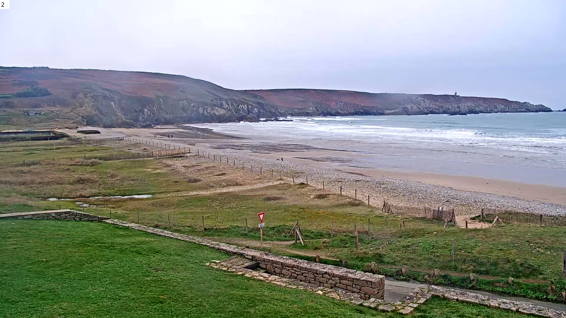Plage de Baie des Trepasses Beach (Bay of Dead) Live Cam - Quimper, Finistère, Bretagne, France