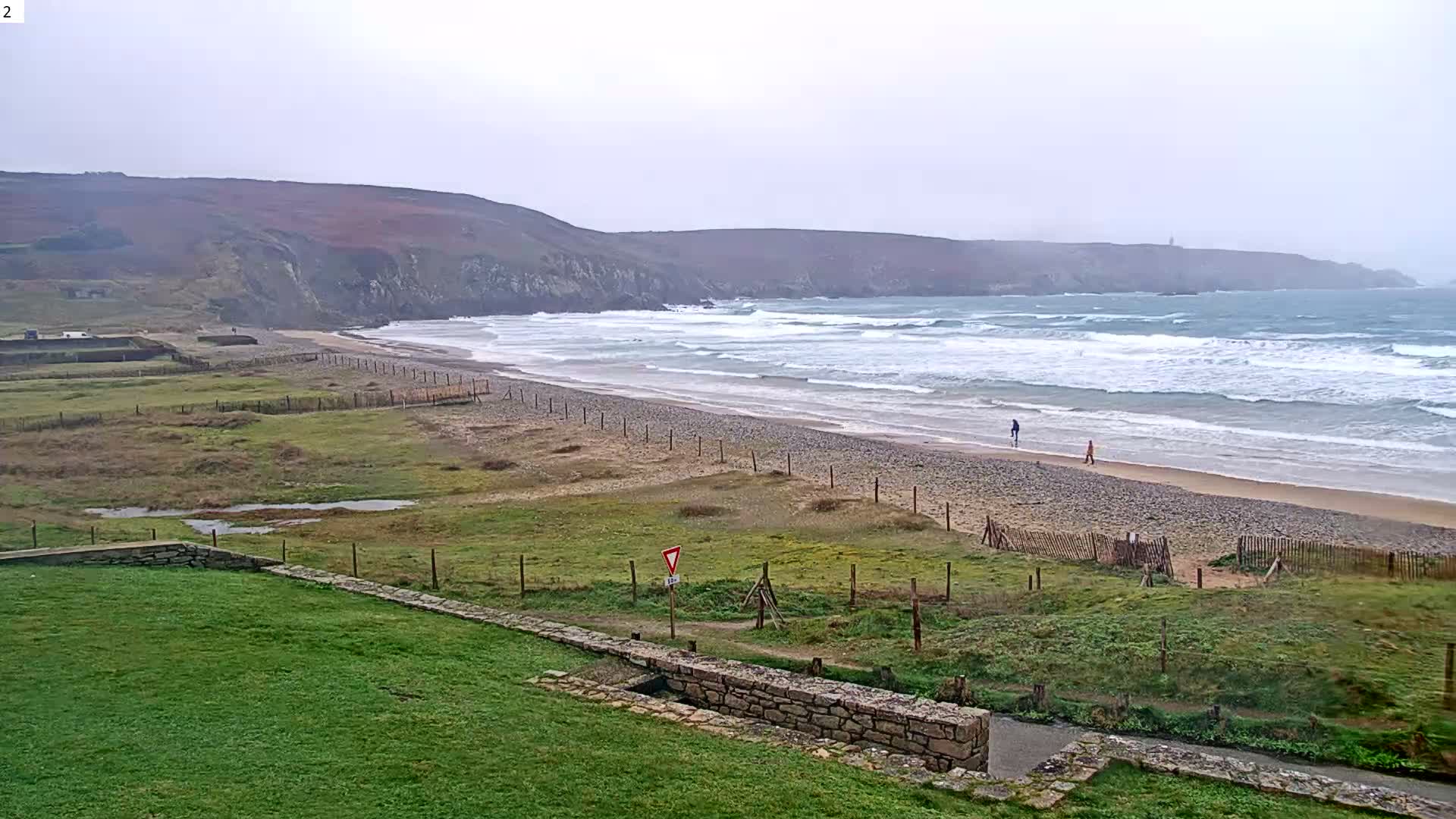 Plage de Baie des Trepasses Beach (Bay of Dead) Live Cam - Quimper, Finistère, Bretagne, France