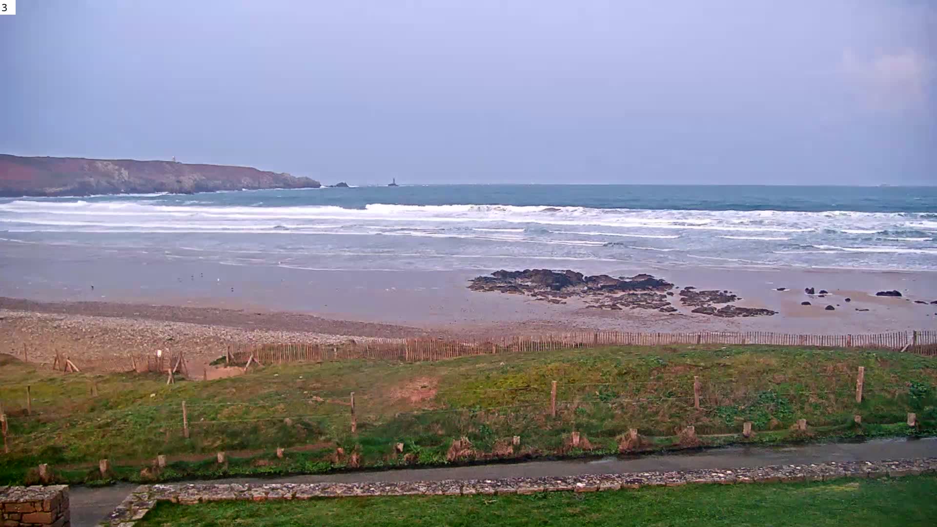 Plage de Baie des Trepasses Beach (Bay of Dead) Live Cam - Quimper, Finistère, Bretagne, France