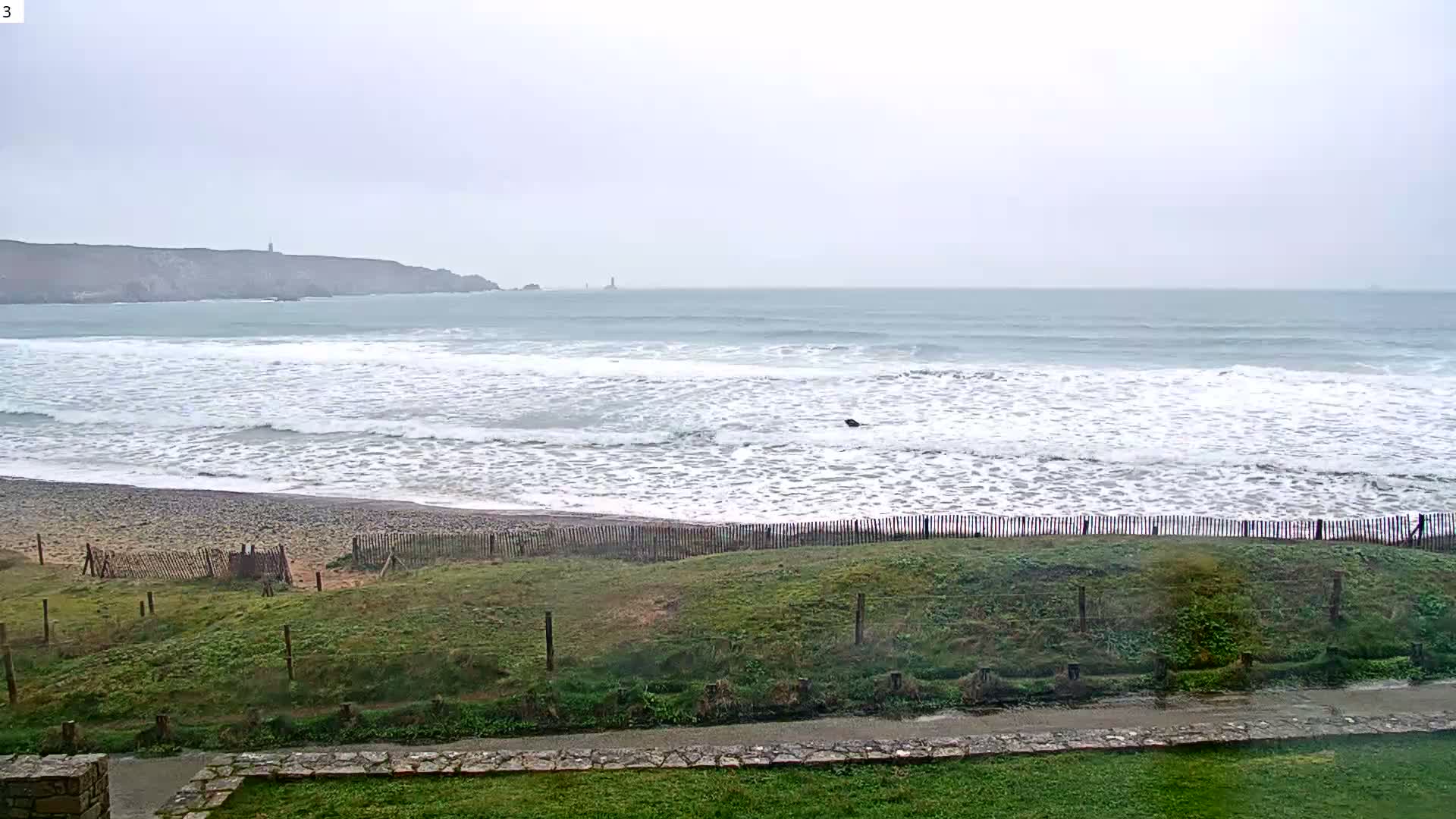 Plage de Baie des Trepasses Beach (Bay of Dead) Live Cam - Quimper, Finistère, Bretagne, France