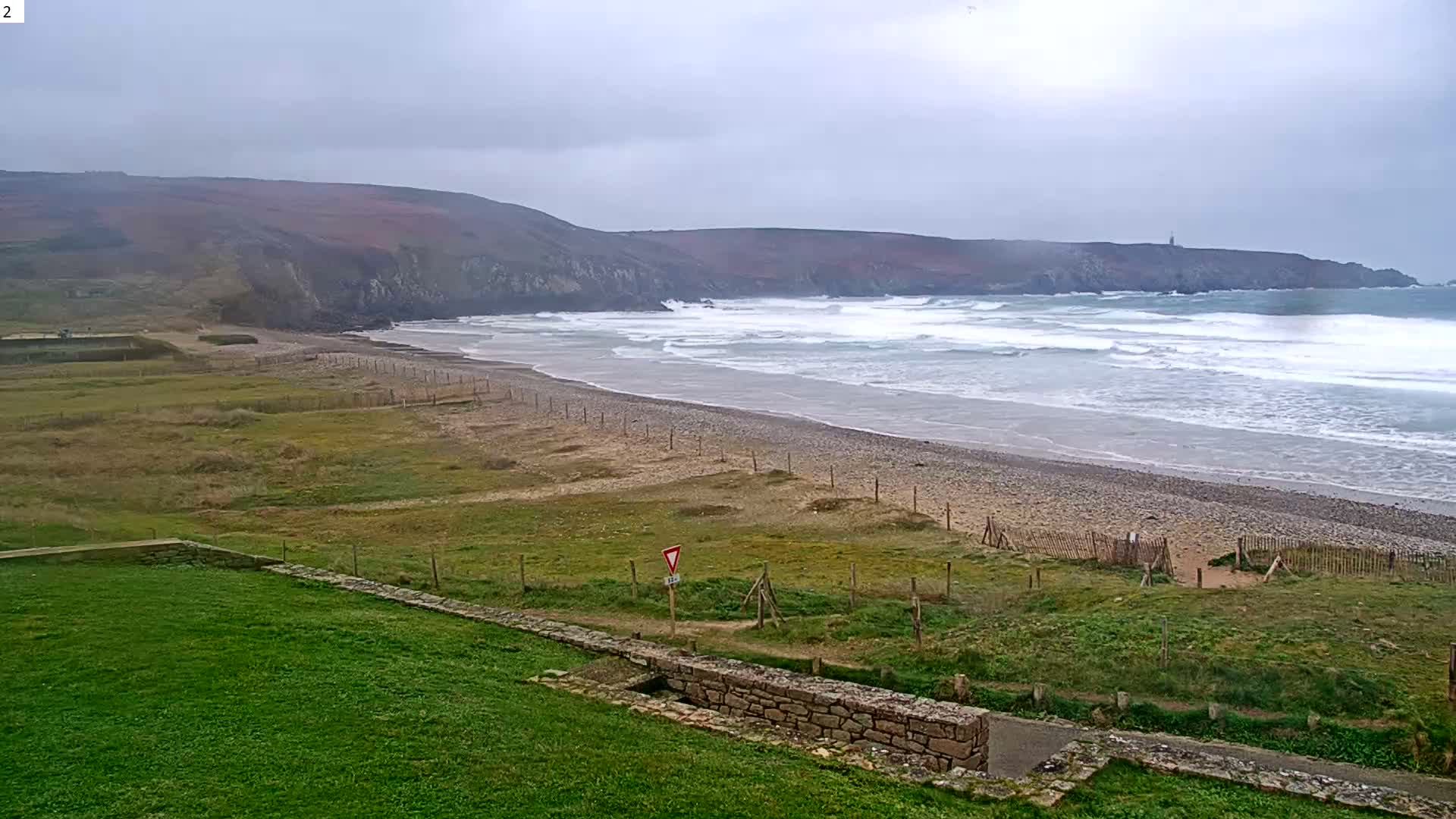 Plage de Baie des Trepasses Beach (Bay of Dead) Live Cam - Quimper, Finistère, Bretagne, France
