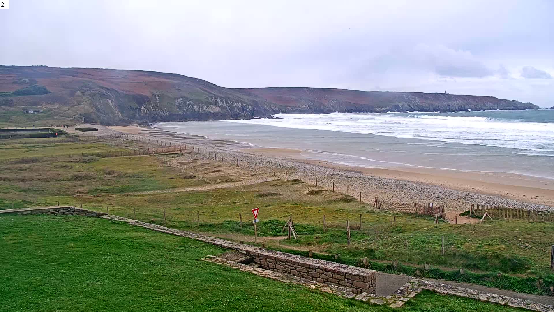 Plage de Baie des Trepasses Beach (Bay of Dead) Live Cam - Quimper, Finistère, Bretagne, France