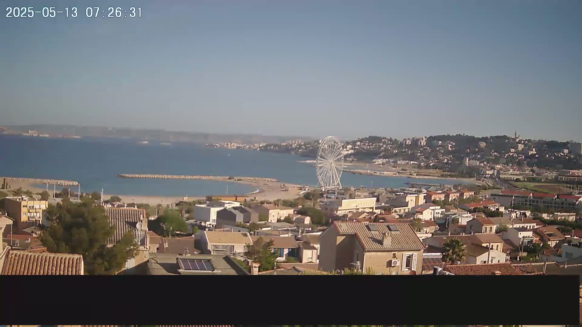 Marseille City 8th Arrondissement Skyline Live Cam - Marseille, Bouches-du-Rhône, Provence-Alpes-Côte d’Azur, france