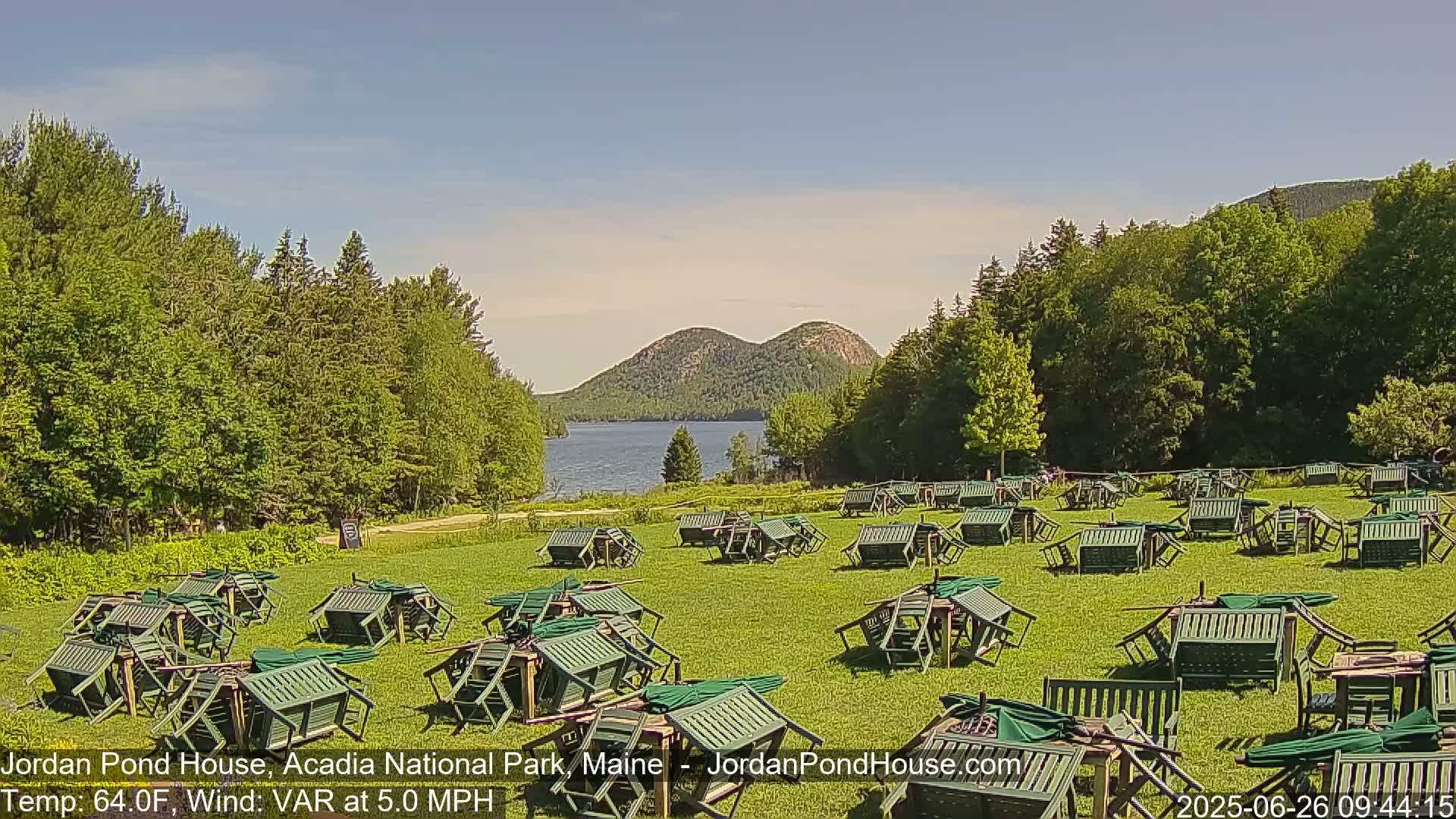 Acadia National Park, Jordan Pond Lake Live Cam - Seal Harbor, Hancock,  Maine, USA