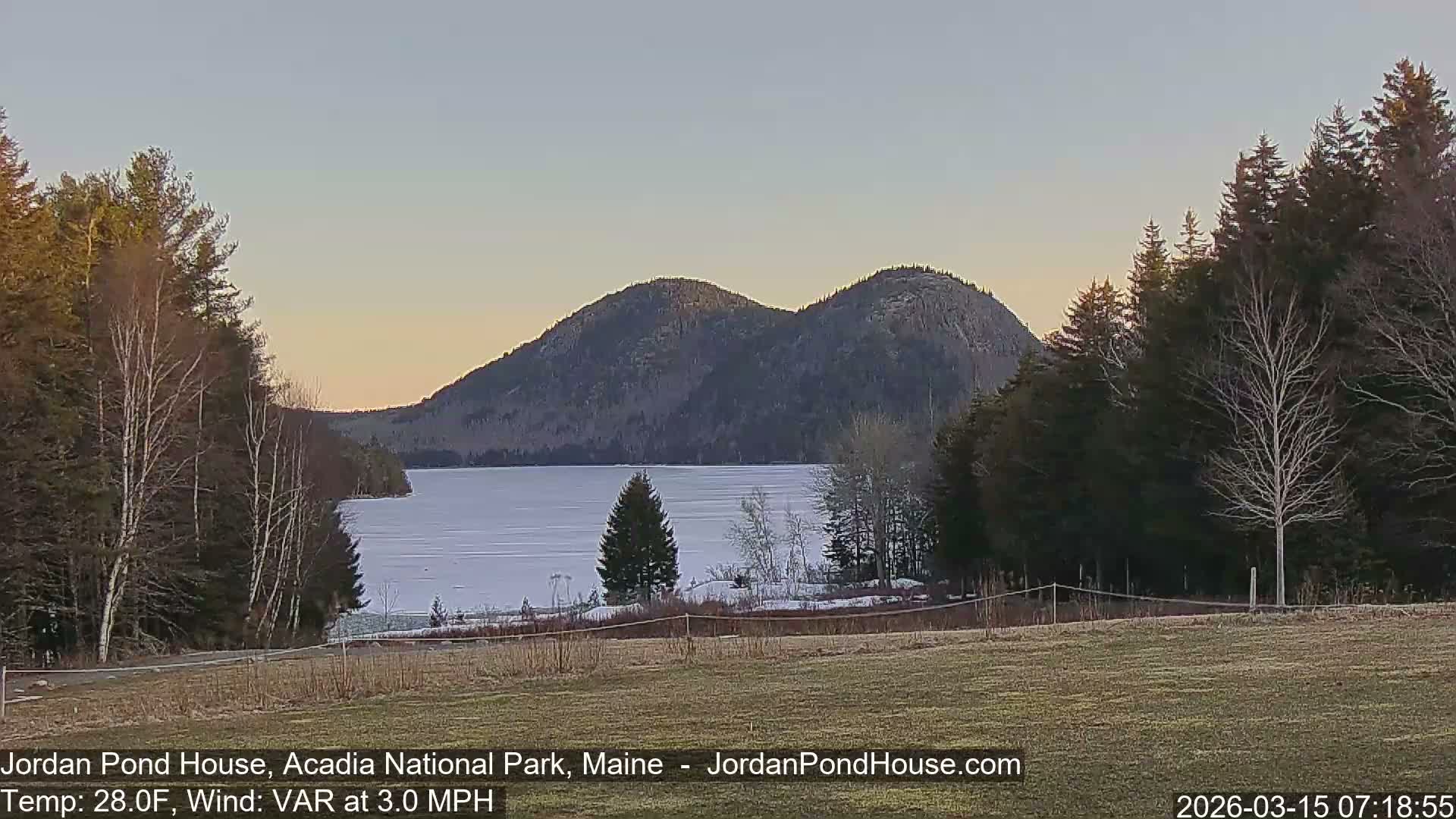 Acadia National Park, Jordan Pond Lake Live Cam - Seal Harbor, Hancock,  Maine, USA