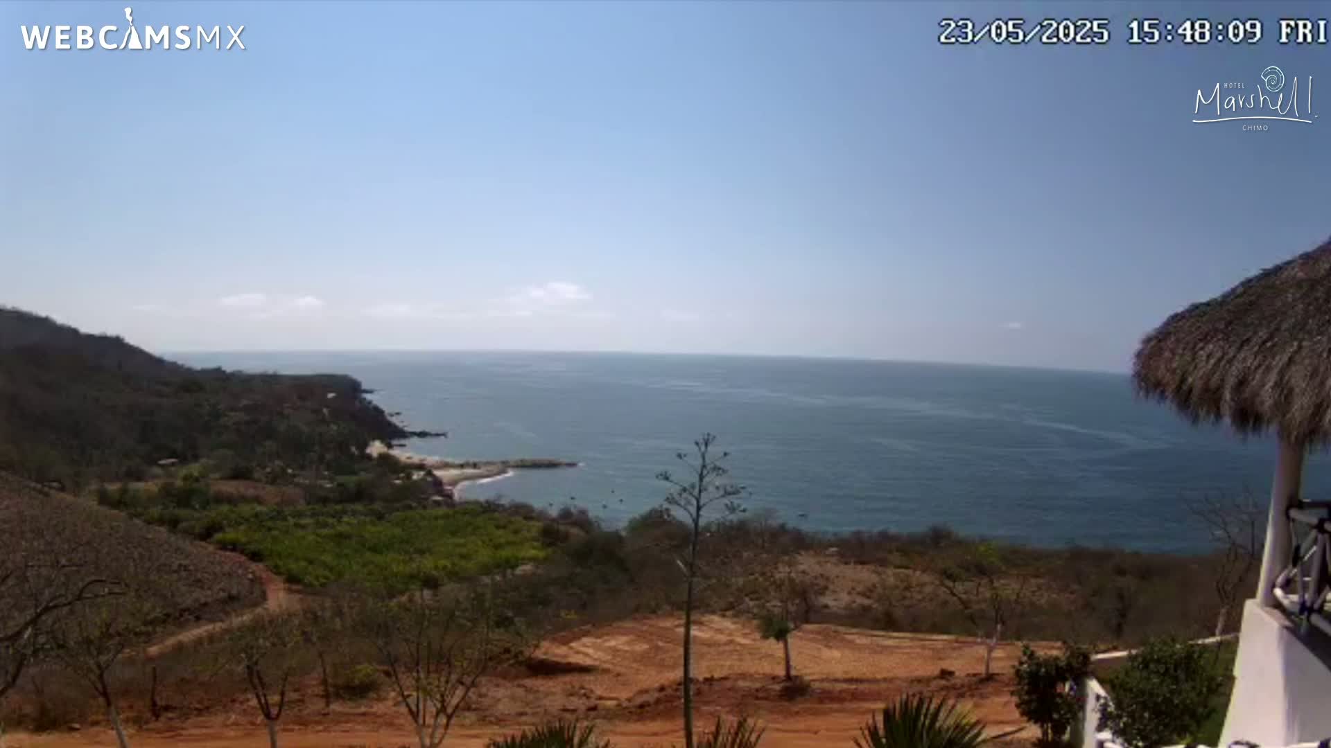 Chimo , Playa Marshell Beach  Bahia de Banderas Bay Live Cam - Chimo, Cabo Corrientes, Jalisco, Mexico