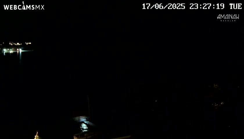 Laguna de Bacalar Lagoon Lake from Amaniah Live Cam - Bacalar,  Quintana Roo, Mexico 