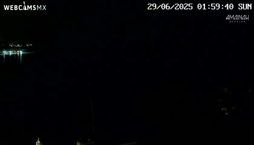 Laguna de Bacalar Lagoon Lake from Amaniah Live Cam - Bacalar,  Quintana Roo, Mexico 
