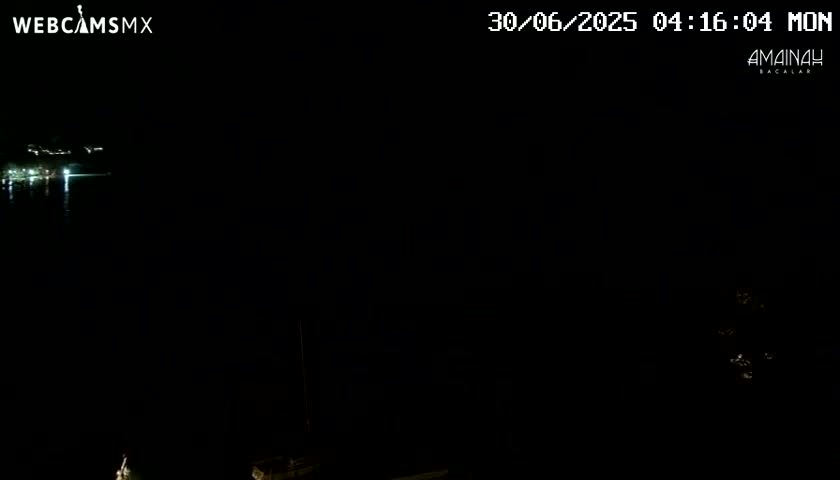 Laguna de Bacalar Lagoon Lake from Amaniah Live Cam - Bacalar,  Quintana Roo, Mexico 