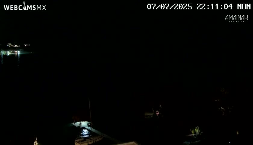 Laguna de Bacalar Lagoon Lake from Amaniah Live Cam - Bacalar,  Quintana Roo, Mexico 