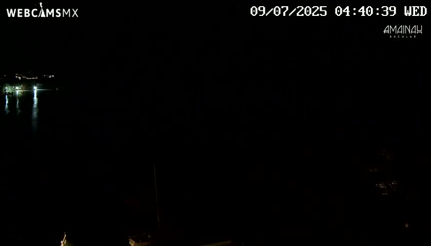 Laguna de Bacalar Lagoon Lake from Amaniah Live Cam - Bacalar,  Quintana Roo, Mexico 