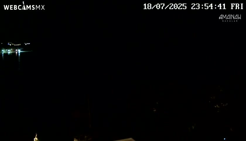 Laguna de Bacalar Lagoon Lake from Amaniah Live Cam - Bacalar,  Quintana Roo, Mexico 