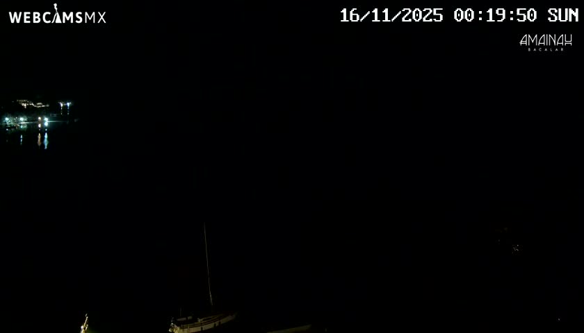 Laguna de Bacalar Lagoon Lake from Amaniah Live Cam - Bacalar,  Quintana Roo, Mexico 
