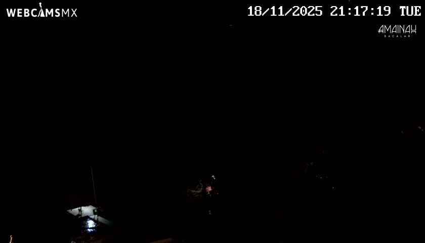 Laguna de Bacalar Lagoon Lake from Amaniah Live Cam - Bacalar,  Quintana Roo, Mexico 