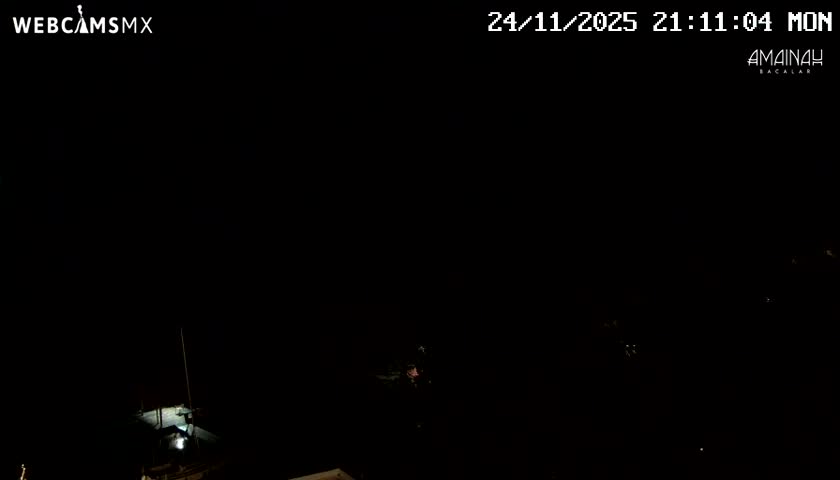 Laguna de Bacalar Lagoon Lake from Amaniah Live Cam - Bacalar,  Quintana Roo, Mexico 