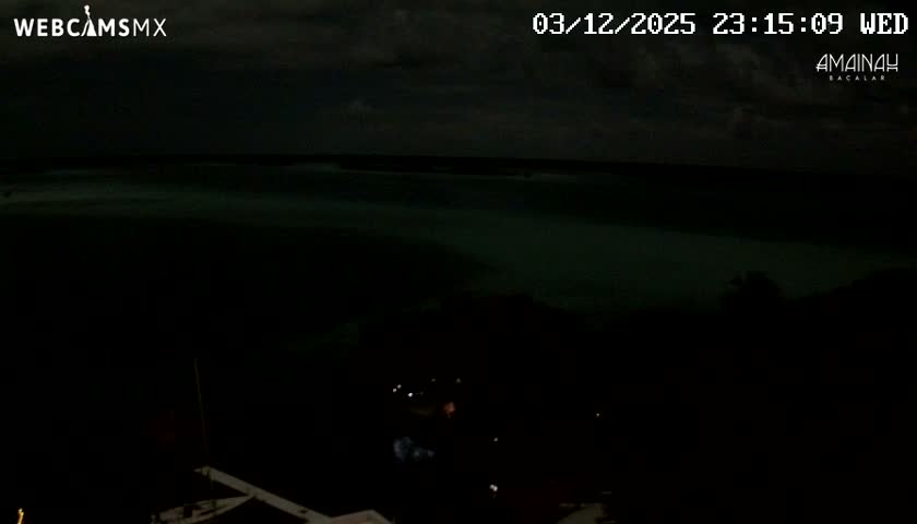 Laguna de Bacalar Lagoon Lake from Amaniah Live Cam - Bacalar,  Quintana Roo, Mexico 