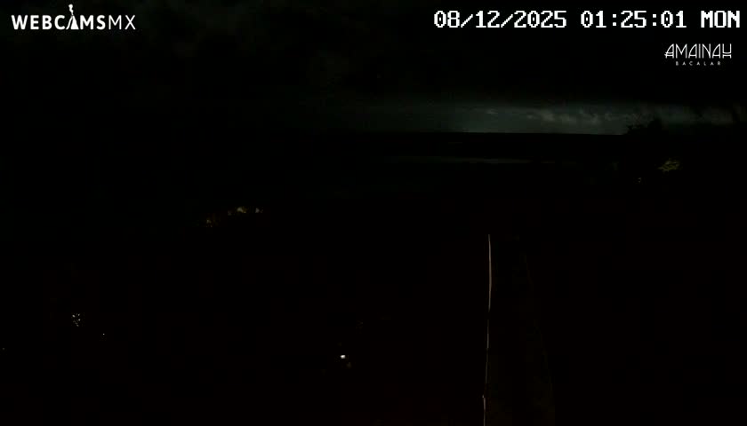 Laguna de Bacalar Lagoon Lake from Amaniah Live Cam - Bacalar,  Quintana Roo, Mexico 