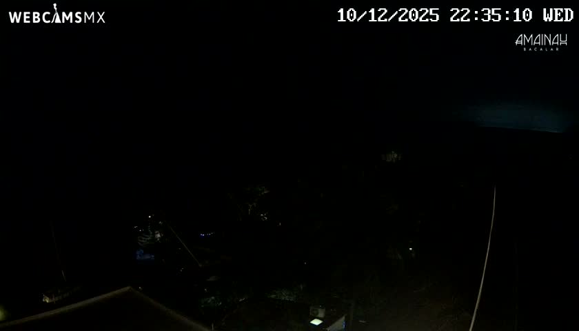 Laguna de Bacalar Lagoon Lake from Amaniah Live Cam - Bacalar,  Quintana Roo, Mexico 