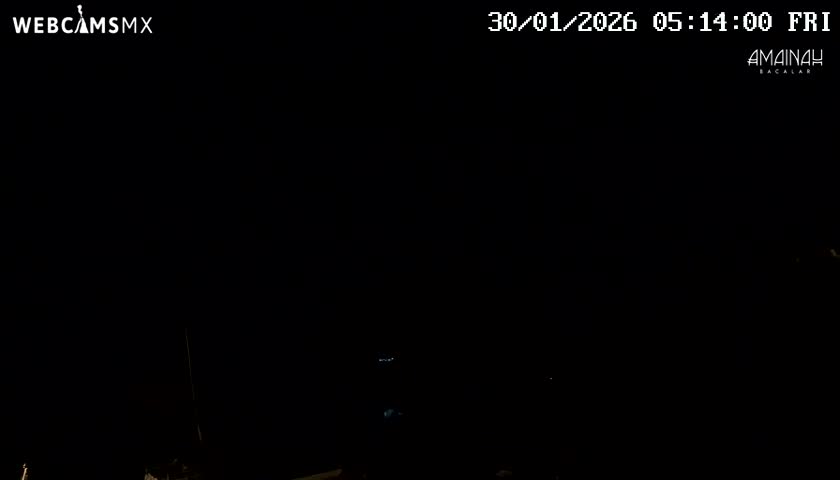 Laguna de Bacalar Lagoon Lake from Amaniah Live Cam - Bacalar,  Quintana Roo, Mexico 