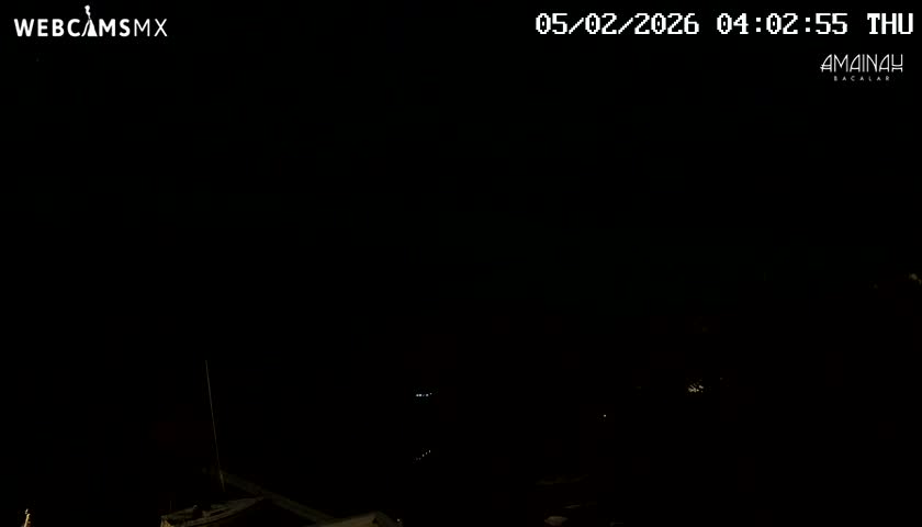 Laguna de Bacalar Lagoon Lake from Amaniah Live Cam - Bacalar,  Quintana Roo, Mexico 