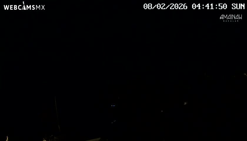 Laguna de Bacalar Lagoon Lake from Amaniah Live Cam - Bacalar,  Quintana Roo, Mexico 