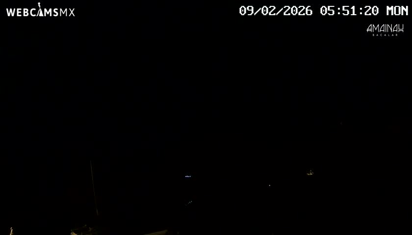 Laguna de Bacalar Lagoon Lake from Amaniah Live Cam - Bacalar,  Quintana Roo, Mexico 
