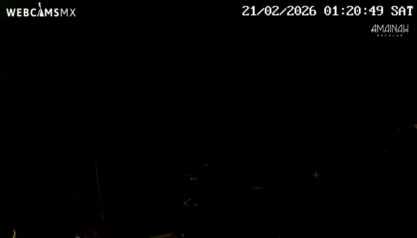 Laguna de Bacalar Lagoon Lake from Amaniah Live Cam - Bacalar,  Quintana Roo, Mexico 