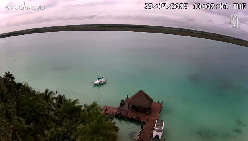 Laguna de Bacalar Lagoon Lake Akalki Live Cam - Bacalar,  Quintana Roo, Mexico