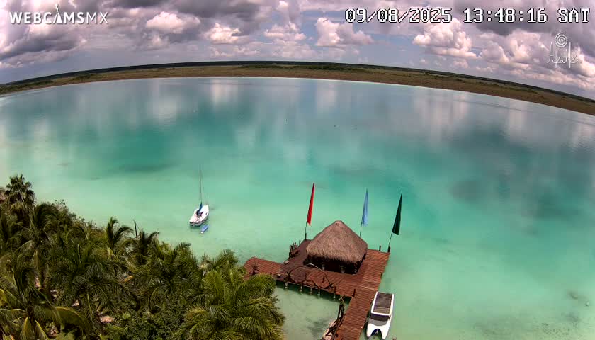 Laguna de Bacalar Lagoon Lake Akalki Live Cam - Bacalar,  Quintana Roo, Mexico