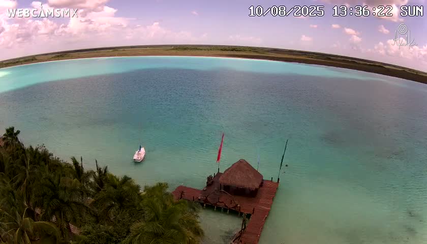 Laguna de Bacalar Lagoon Lake Akalki Live Cam - Bacalar,  Quintana Roo, Mexico