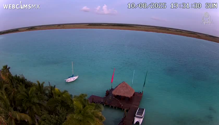 Laguna de Bacalar Lagoon Lake Akalki Live Cam - Bacalar,  Quintana Roo, Mexico